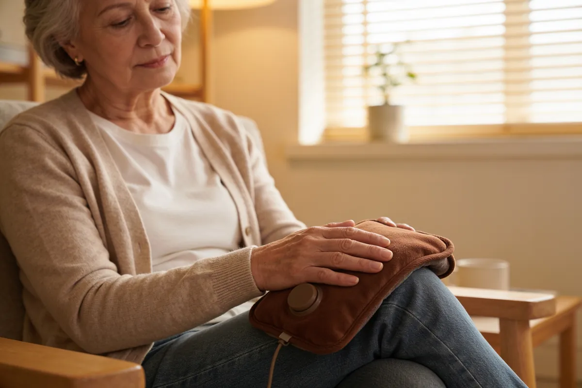 Senior doing gentle range-of-motion exercise for arthritis relief at home - summary image