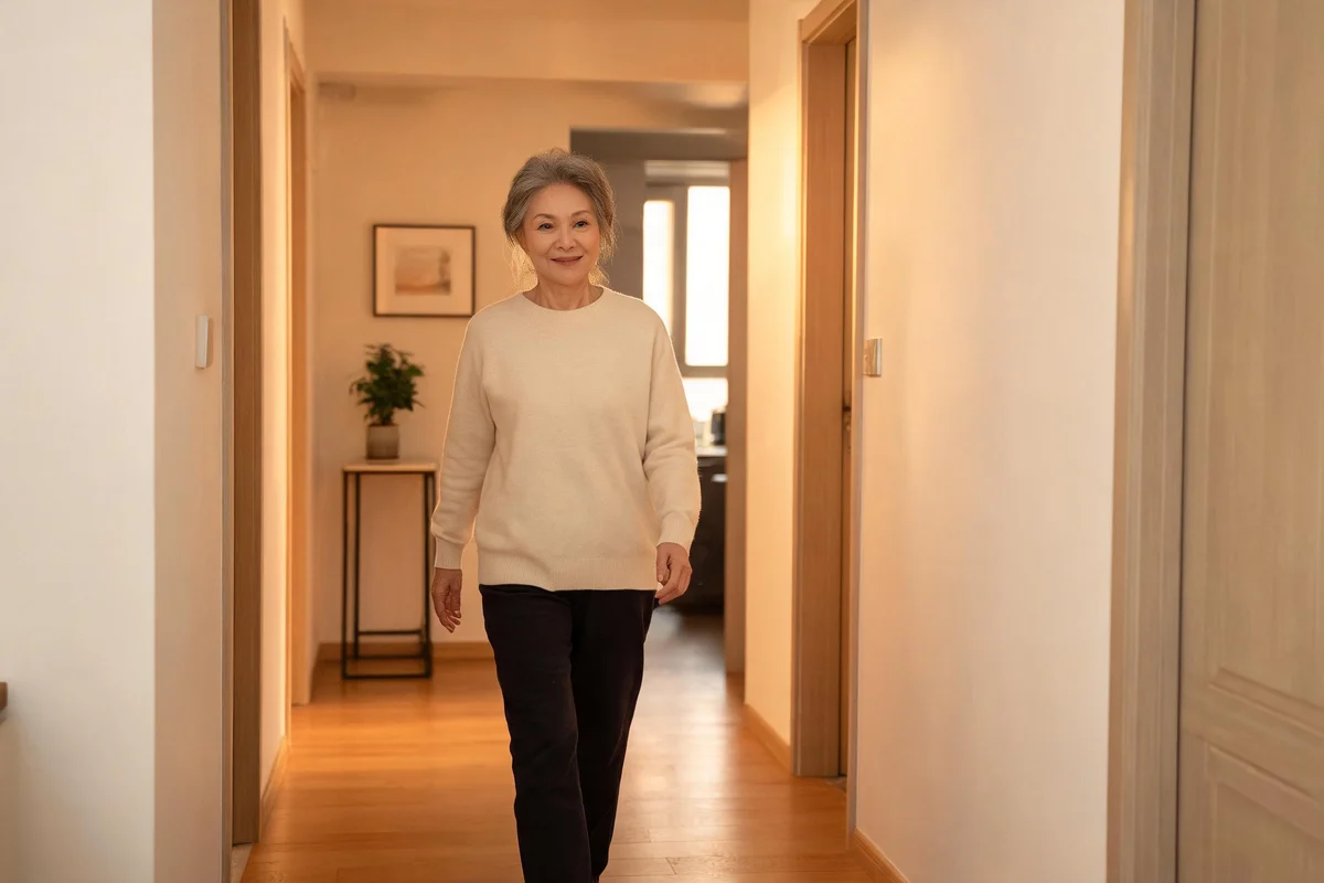 Senior feeling safe and confident at home after safety improvements